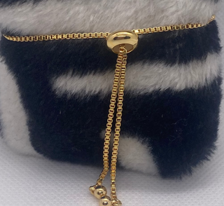 Gold Pave CZ Diamond Slide Bracelet