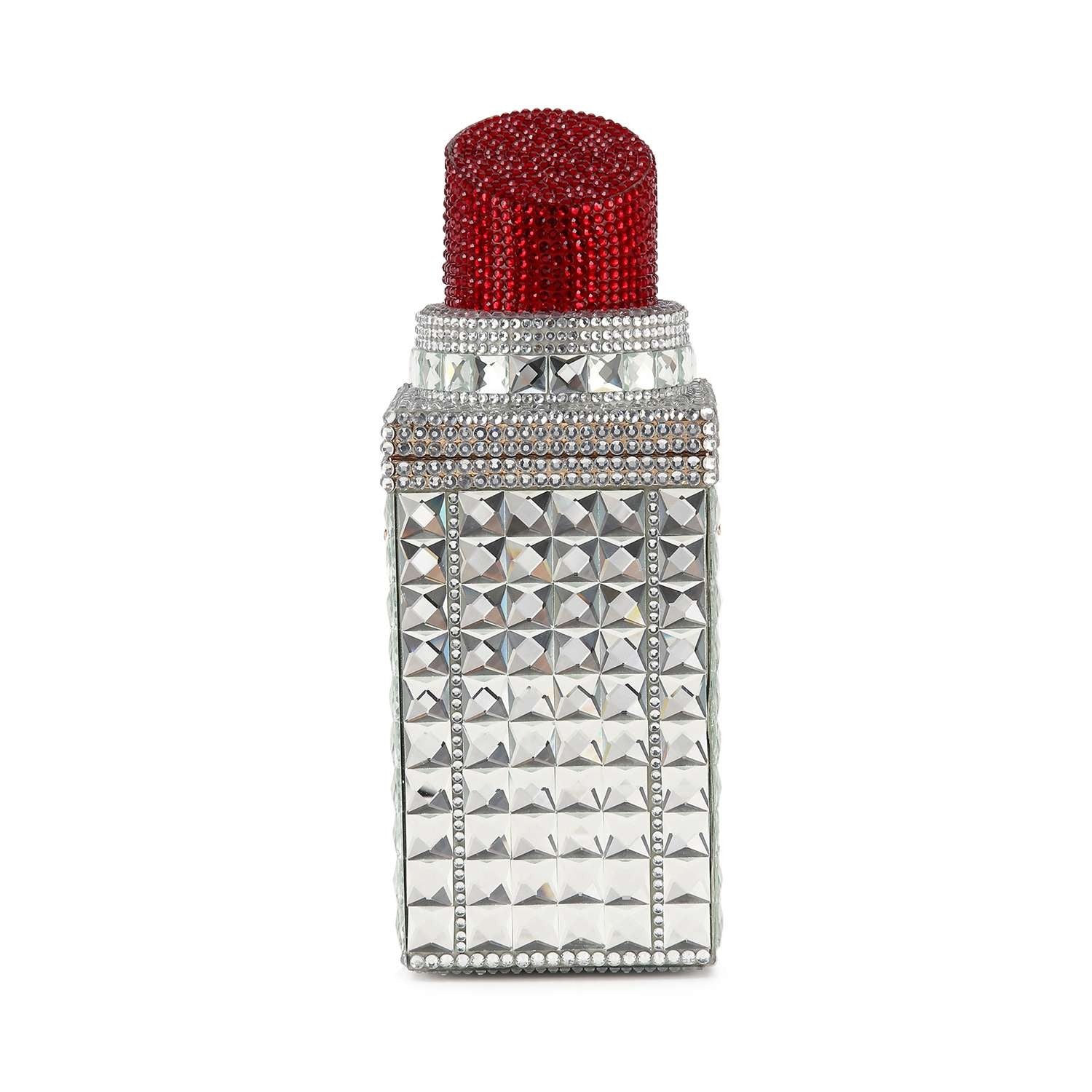 Red Rhinestone Lipstick Evening Bag Purse