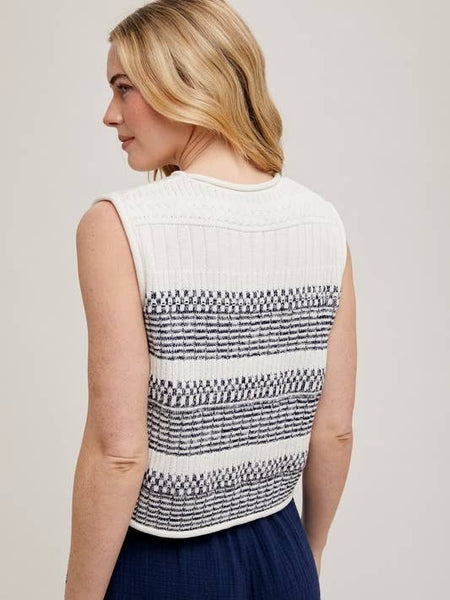 Rolled Neck Sleeveless Sweater