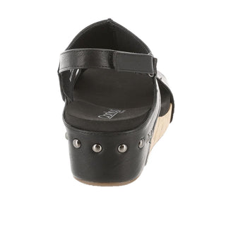 Corkys Volta II Black Slingback Strap 2 inch Wedge Sandals