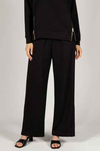 Wide leg Black Pants Elastic Waist Band