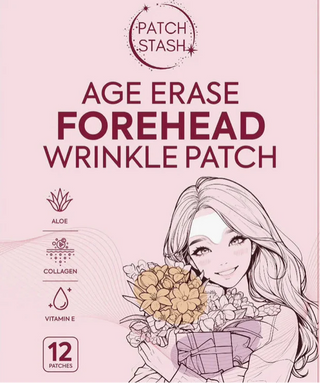 Set of 12 Age Erase Forehead Wrinkle Smoothing Patches