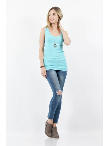 Seamless Basic Tank Ash Mint