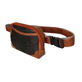 Brown Black Adjustable Belt Bag