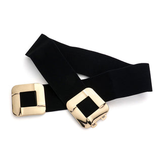 Gold Metal Accented Stretch Belt