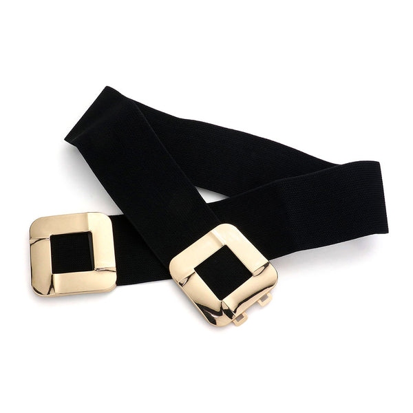 Gold Metal Accented Stretch Belt