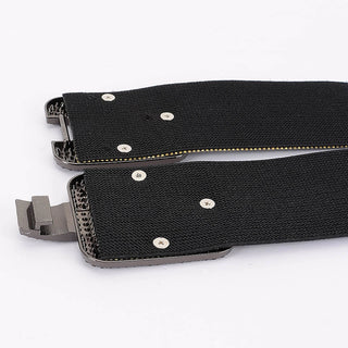 Plus Size Black Rhinestone Stretch Belt