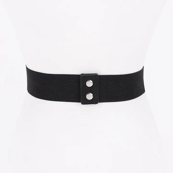 Plus Size Black Rhinestone Ribbon Belt