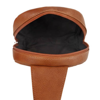 Classic Brown Leather Tour Sling Backpack