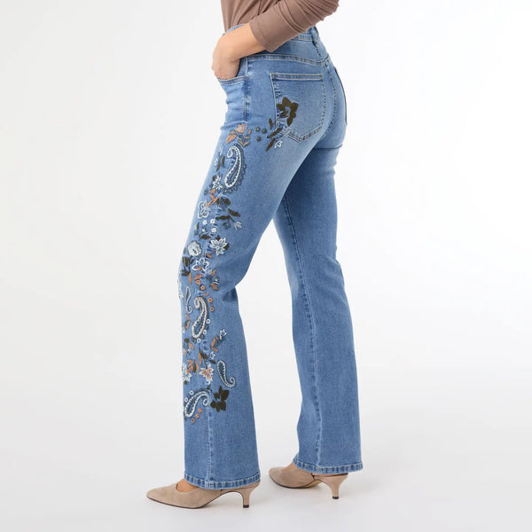 Coco & Carmen EverStretch Baby Bootcut Jeans w Side Embroidery