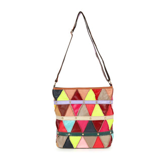 Genuine Leather Multi Color Crossbody Cross body Sling Purse