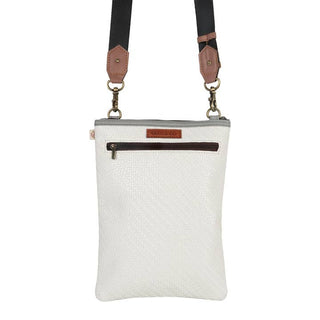 Leather Recyled Crossbody Cross body Purse w Front Cellphone Pocket
