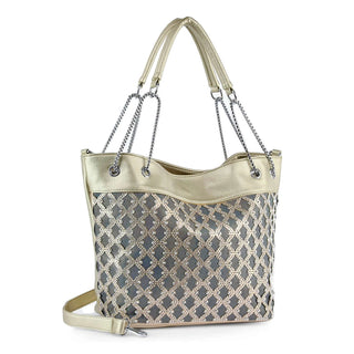 Iridescent Gold Statement Tote Purse