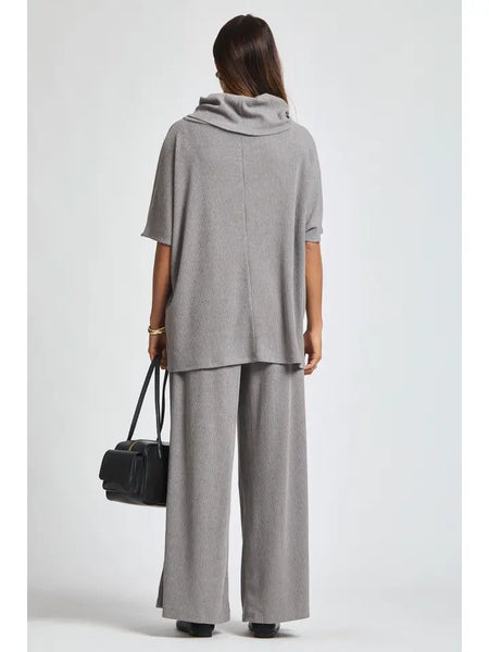 Relaxed Wide Leg Jogger Pants Grey