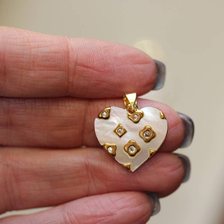 Gold Plated Heart Charm for Necklace or Bracelet