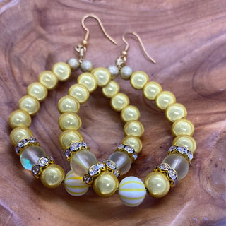 Custom Yellow Loop Earrings