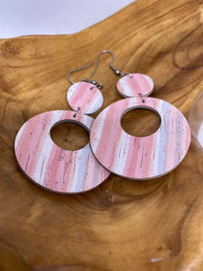 Pink Multi Summer Vibes Cork Earrings