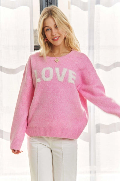 Love Pink Classic Crew Neck Sweater