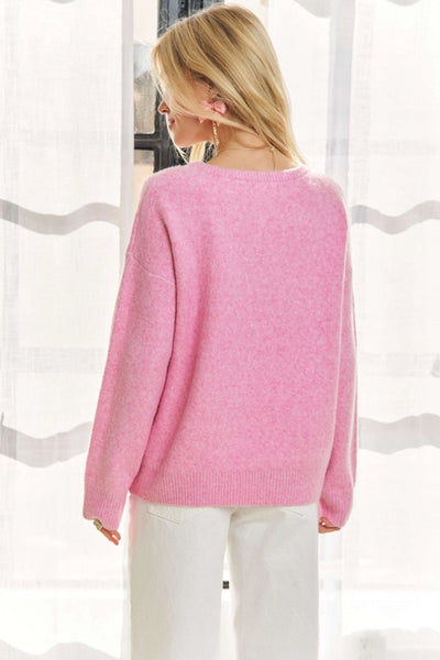 Love Pink Classic Crew Neck Sweater