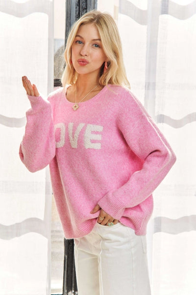 Love Pink Classic Crew Neck Sweater