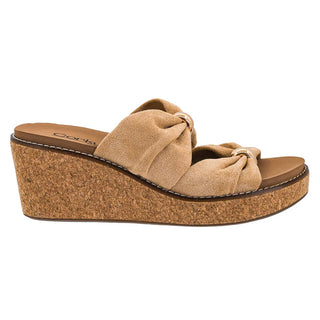 Miss Understood Camel Faux Suede Slides Sandals