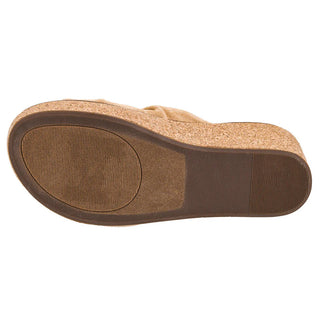 Miss Understood Camel Faux Suede Slides Sandals