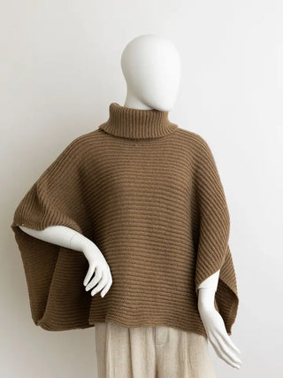 Textured Mocha Statement Sweater