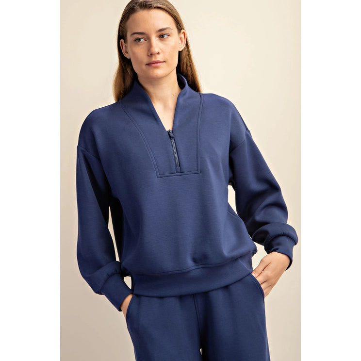 Rae Mode Modal Scuba Luxe Half Zip Jacket