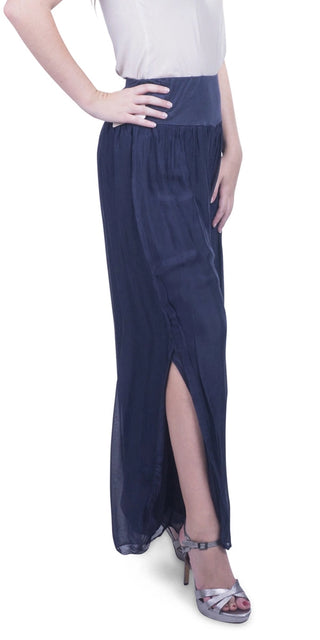 Silk Pants w Side Slits