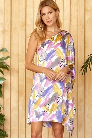 One Shoulder Shift Dress