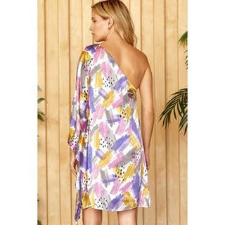 One Shoulder Shift Dress