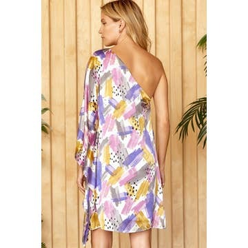one shoulder shift dress NEW Nah Khanh Tan One Shoulder Shift Mini Dress 2