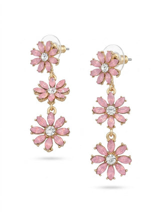 Pink Daisy Flowers Earrings