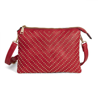 Studded Red Crossbody Cross body Purse
