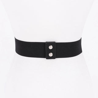 Plus Size Rhinestone Accent Wide Waist Stretch Belt