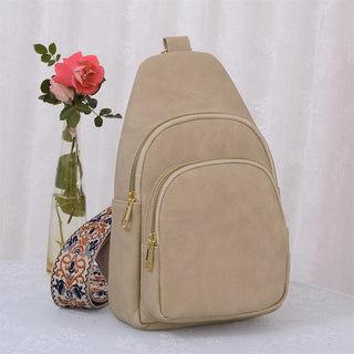 Stone Interchangeable Strap Boho Sling Backpack Purse