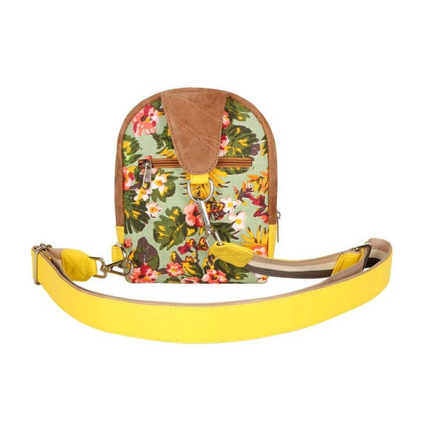 Summer Jungle Leather Tour Sling Backpack