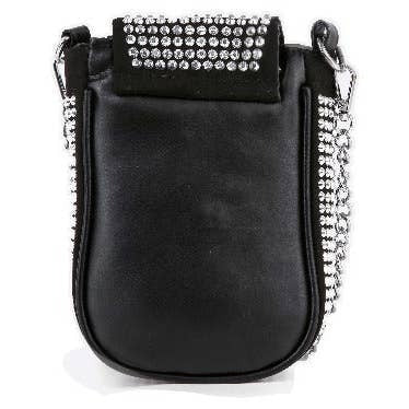 Rhinestone Top Flap Cell Phone Cross body Purse