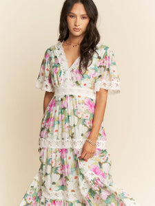 V Neck Side Zip Maxi Dress