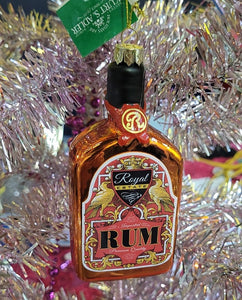 Rum Glass Bottle Christmas Ornament