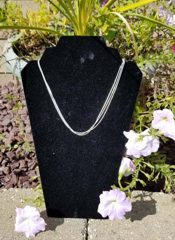 Seasons Silver Tone Multi Strand Necklace