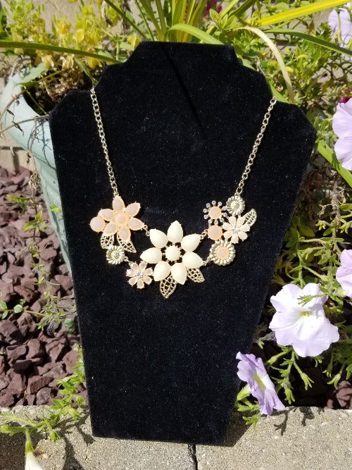 Rose Gold Flower Choker Necklace
