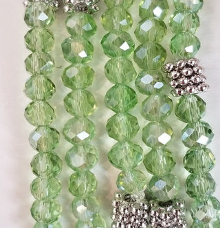 Stacking Stones Single Crystal Bracelet Pale Green