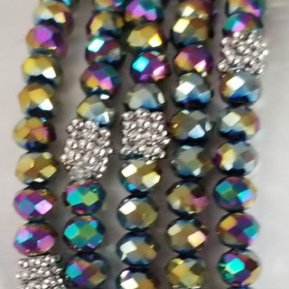Stacking Stones Single AB Crystal Bracelet Multi Color