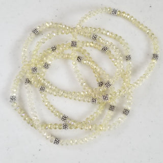Stacking Stones Single AB Crystal Bracelet Champagne