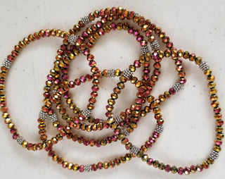 Stacking Stones Single AB Crystal Bracelet Lava