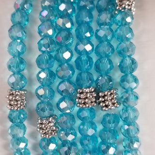 Stacking Stones Single AB Crystal Bracelet Cornflower Blue