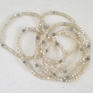 Stacking Stones Single AB  Sand Crystal Bracelet