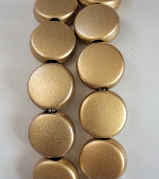 Gold Metallic Disc Stretch Bracelet