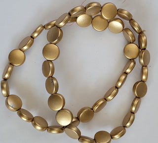 Gold Metallic Disc Stretch Bracelet